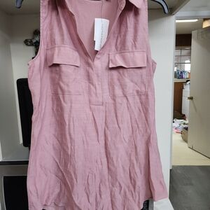 Notations Pink Sleeveless Blouse